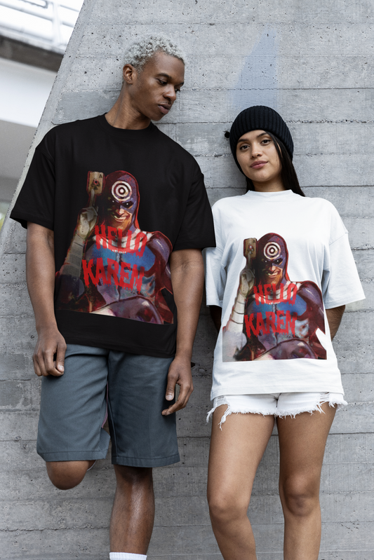 “HELLO, KAREN.” – Bullseye Villain Tee