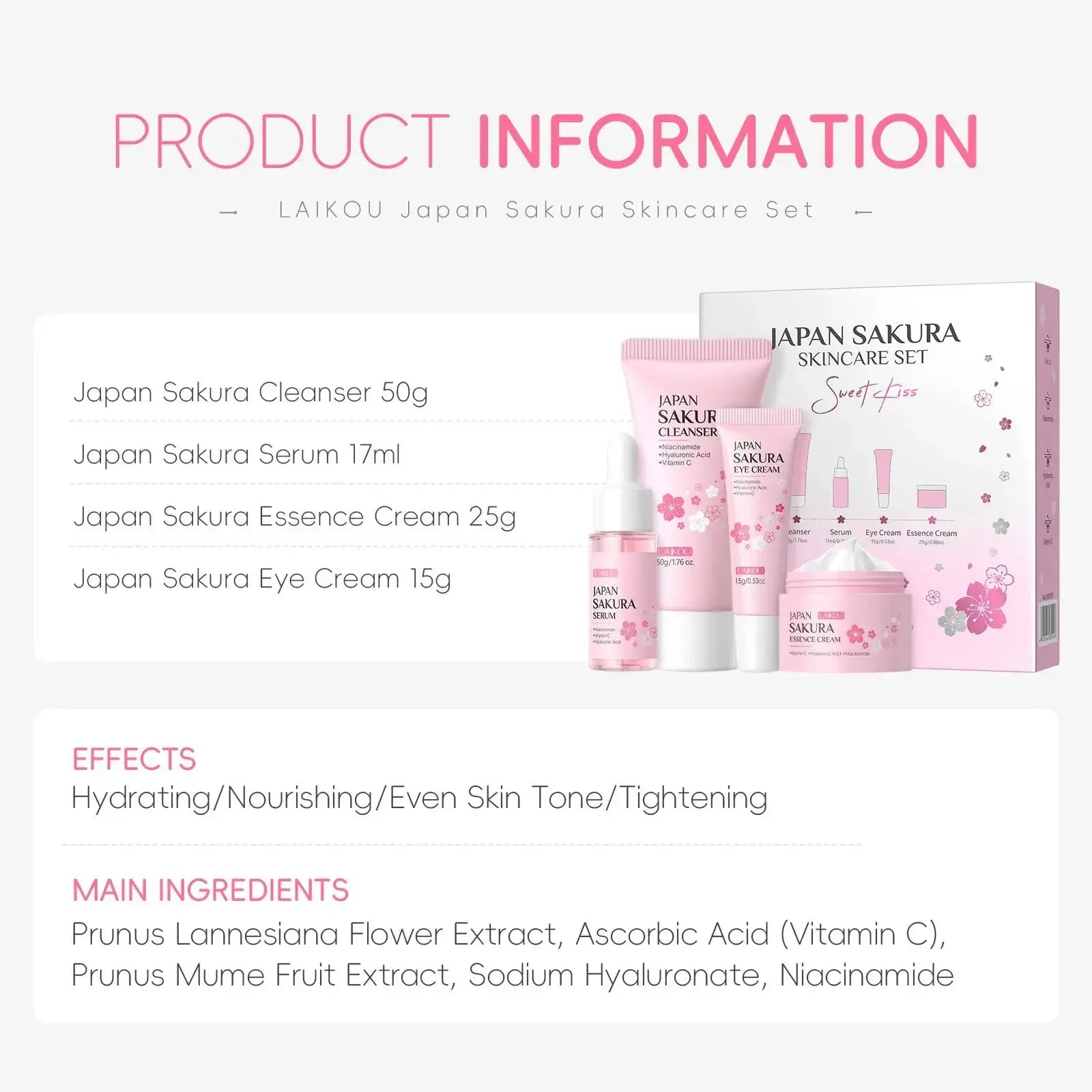 Sakura Skincare Set 4pcs